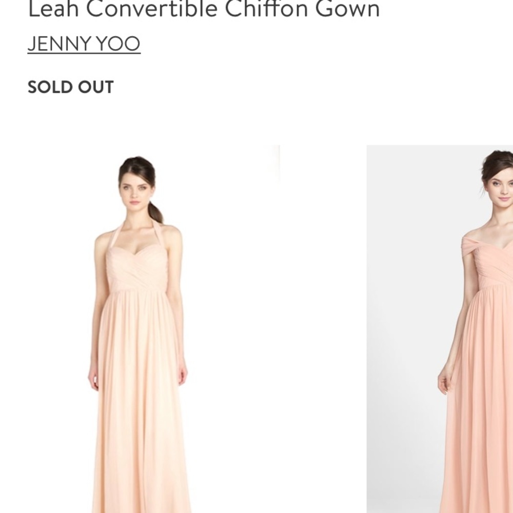 Jenny Yoo- Leah Chiffon Blush size 14